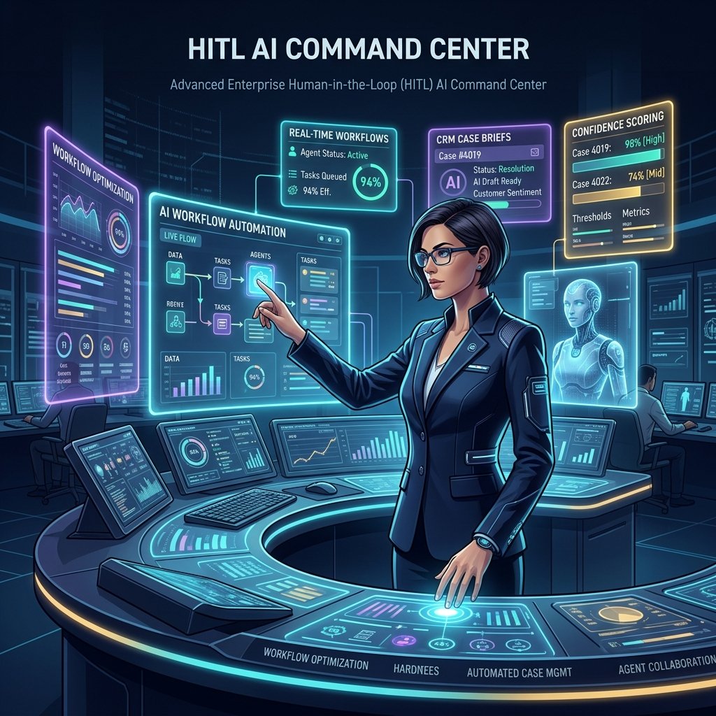 Human-in-the-Loop Enterprise AI Command Center